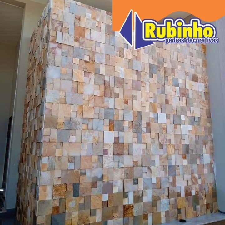 Mosaico Pedra Ferro 10x10 - Rose Pedras